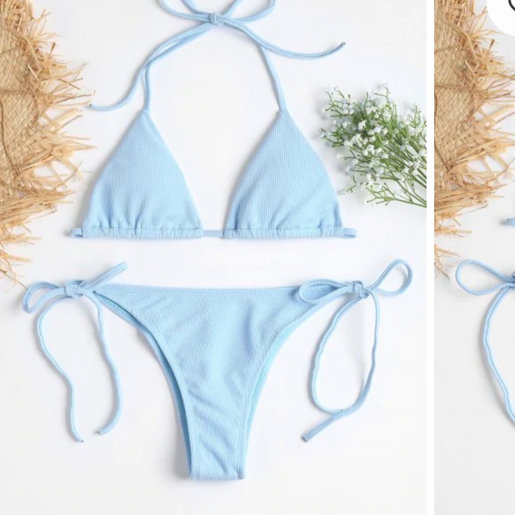 Light Blue String Bikini Set